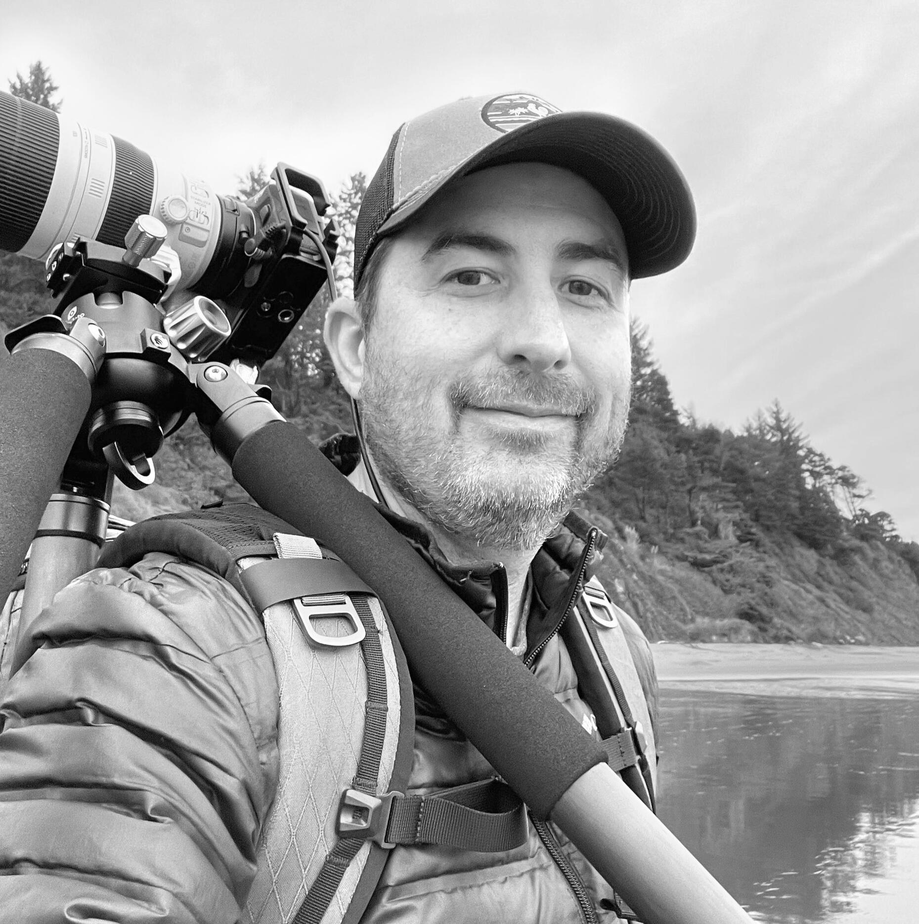 Adrian Klein - out in field on the Oregon Coast